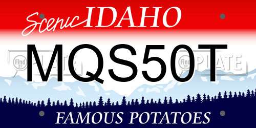 MQS50T Idaho License Plate