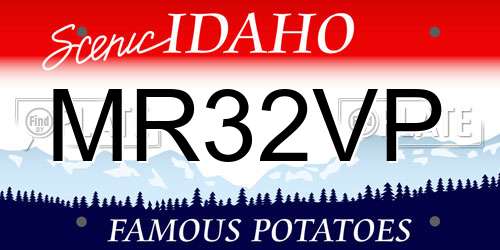 MR32VP Idaho License Plate