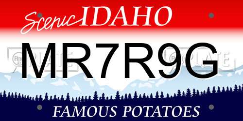 MR7R9G Idaho License Plate