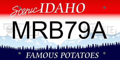 MRB79A Idaho License Plate