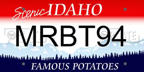 MRBT94 Idaho License Plate