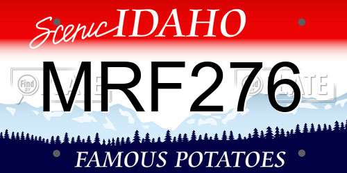 MRF276 Idaho License Plate