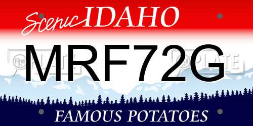 MRF72G Idaho License Plate