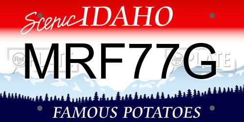 MRF77G Idaho License Plate