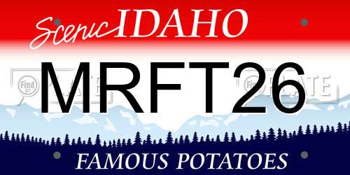 MRFT26 Idaho License Plate