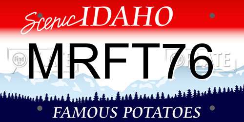 MRFT76 Idaho License Plate