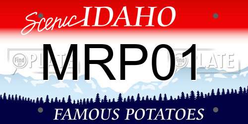 MRP01 Idaho License Plate
