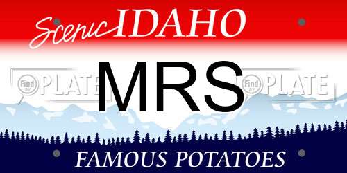 MRS Idaho License Plate