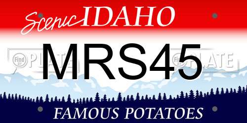 MRS45 Idaho License Plate