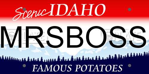 MRSBOSS Idaho License Plate