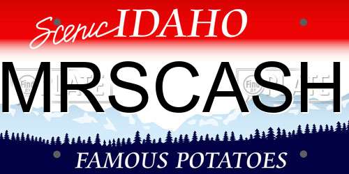 MRSCASH Idaho License Plate