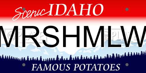 MRSHMLW Idaho License Plate