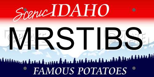 MRSTIBS Idaho License Plate