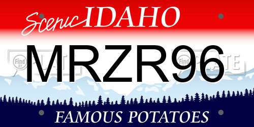 MRZR96 Idaho License Plate