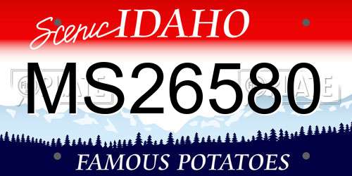 MS26580 Idaho License Plate