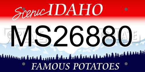 MS26880 Idaho License Plate