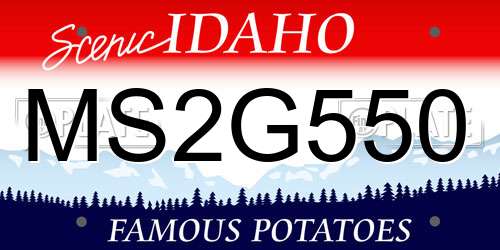 MS2G550 Idaho License Plate