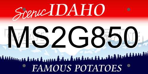 MS2G850 Idaho License Plate