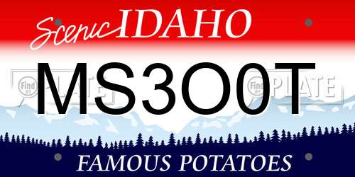 MS3O0T Idaho License Plate