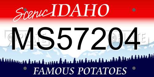 MS57204 Idaho License Plate