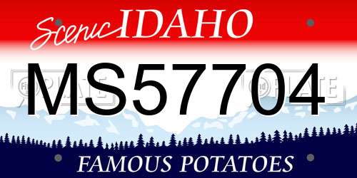 MS57704 Idaho License Plate