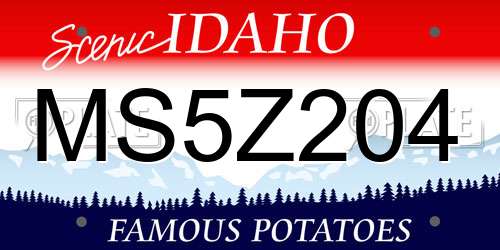 MS5Z204 Idaho License Plate