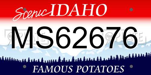 MS62676 Idaho License Plate
