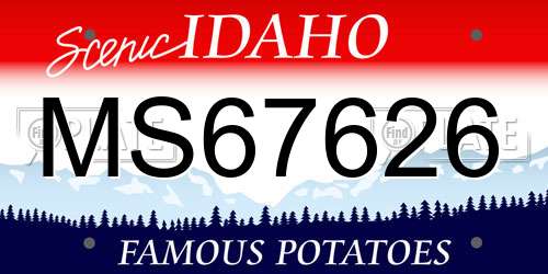 MS67626 Idaho License Plate