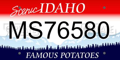 MS76580 Idaho License Plate
