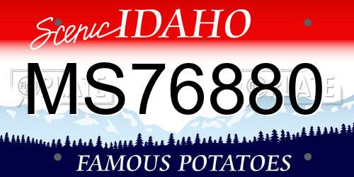 MS76880 Idaho License Plate