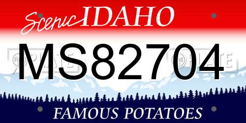 MS82704 Idaho License Plate