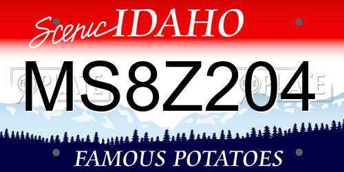 MS8Z204 Idaho License Plate