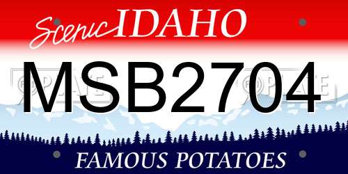 MSB2704 Idaho License Plate