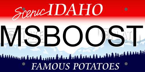 MSBOOST Idaho License Plate