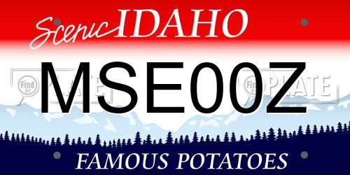 MSE00Z Idaho License Plate
