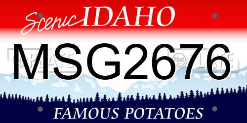MSG2676 Idaho License Plate