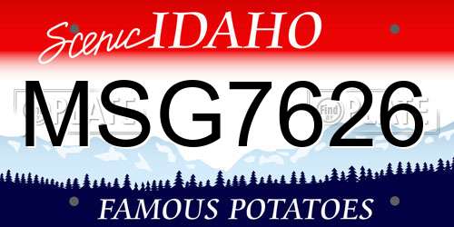 MSG7626 Idaho License Plate