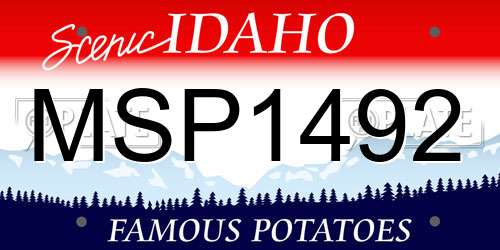 MSP1492 Idaho License Plate