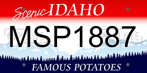MSP1887 Idaho License Plate