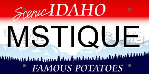 MSTIQUE Idaho License Plate