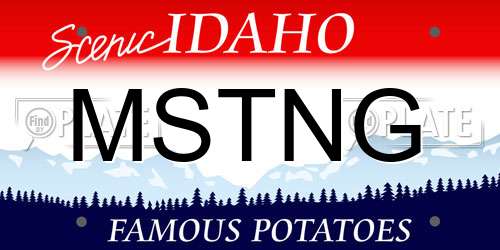 MSTNG Idaho License Plate