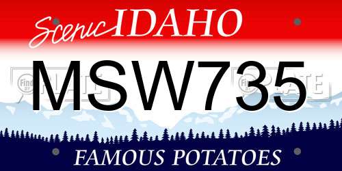 MSW735 Idaho License Plate