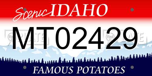 MT02429 Idaho License Plate