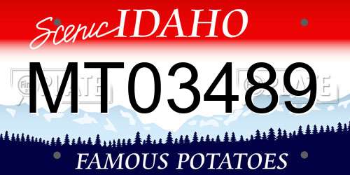 MT03489 Idaho License Plate