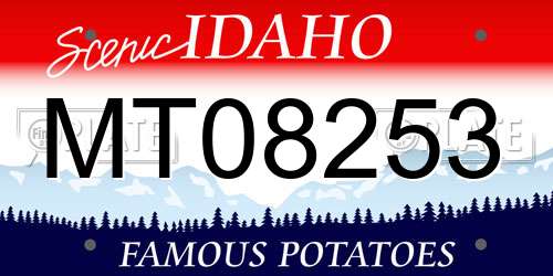 MT08253 Idaho License Plate