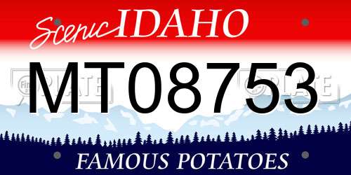 MT08753 Idaho License Plate