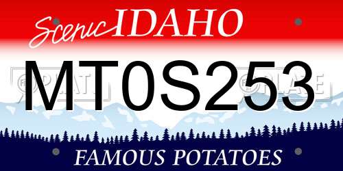 MT0S253 Idaho License Plate