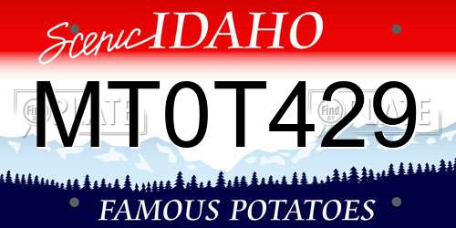 MT0T429 Idaho License Plate