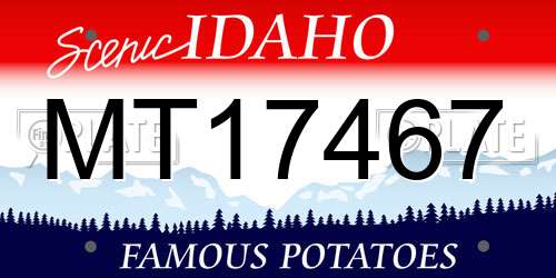 MT17467 Idaho License Plate