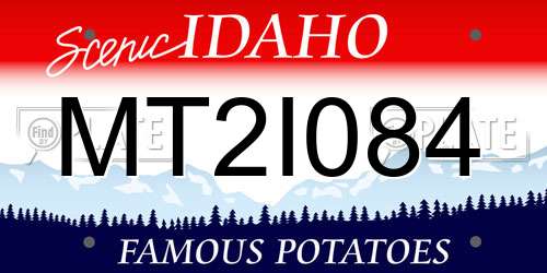 MT2I084 Idaho License Plate